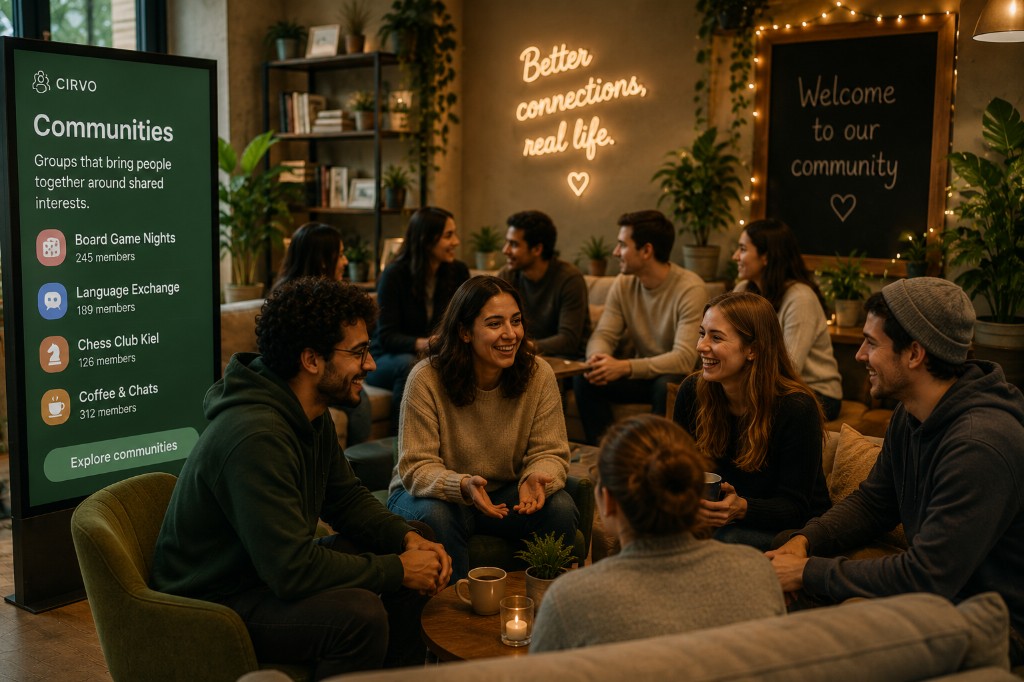 Communities meeting in a cozy space